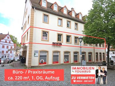 Praxisfläche zur Miete provisionsfrei 800 € 10 Zimmer 220 m² Bürofläche Rathausplatz 1 Ottweiler Ottweiler 66564