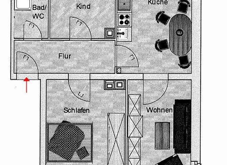 Wohnung zur Miete 314 € 3 Zimmer 52,4 m² 2. Geschoss frei ab sofort Frankenberg 09669