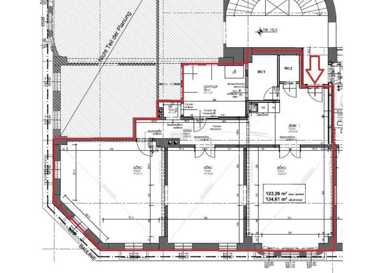 Bürofläche zur Miete provisionsfrei 3.350 € 3 Zimmer 124 m² Bürofläche Mariahilfer Straße Wien 1070