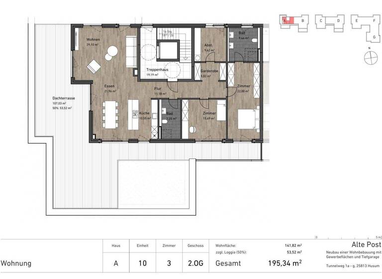 Wohnung zum Kauf - Erstbezug 941.639 € 3 Zimmer 195,3 m² 2. Geschoss Husum 25813