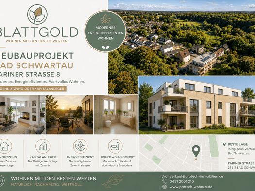 Wohnung zum Kauf provisionsfrei 569.000 € 3 Zimmer 92 m² EG frei ab 01.11.2027 Pariner Straße 8 Bad Schwartau 23611