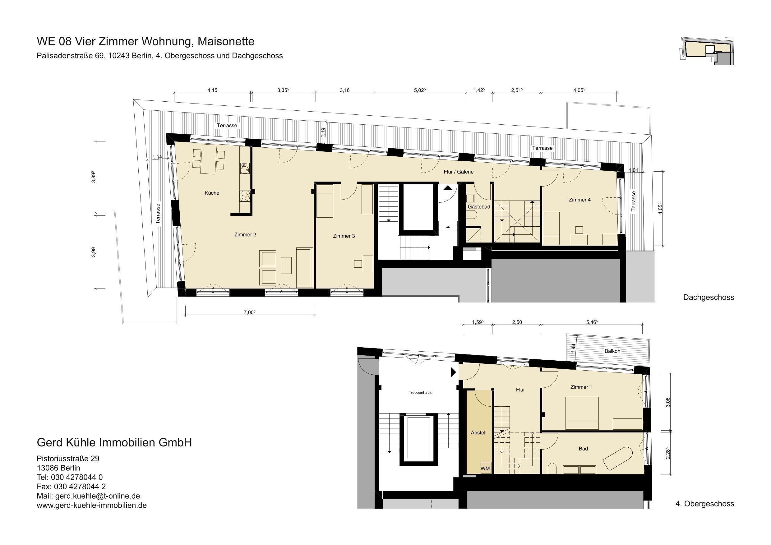 Penthouse zur Miete 3.000 € 4 Zimmer 189 m²<br/>Wohnfläche 6.<br/>Geschoss ab sofort<br/>Verfügbarkeit Friedrichshain Berlin 10243