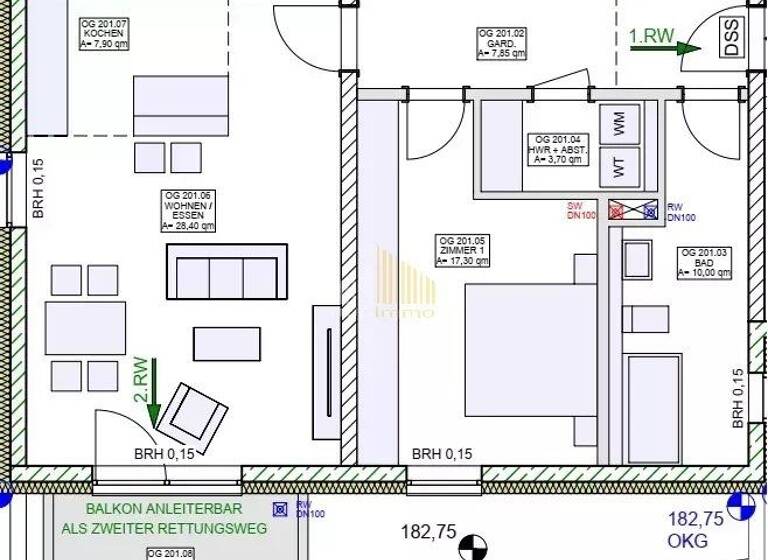 Studio zum Kauf 320.655 € 2 Zimmer 82,2 m² 1. Geschoss frei ab sofort Irrel 54666
