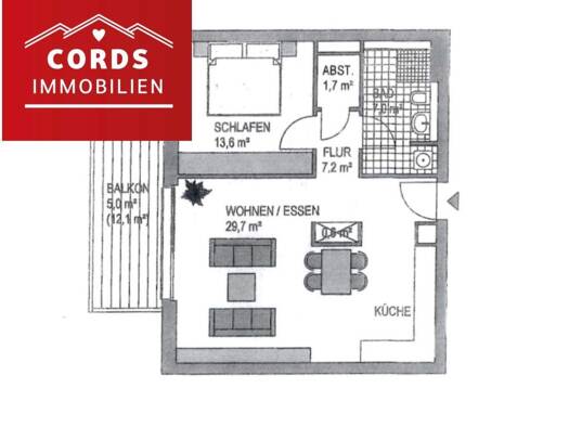 Wohnung zur Miete 1.400 € 2 Zimmer 64,1 m² 2. Geschoss Lokstedt Hamburg 22529