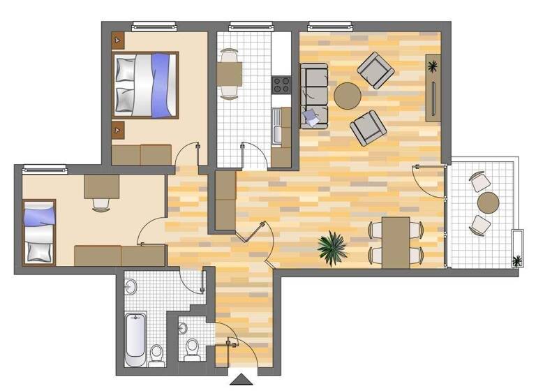 Wohnung zur Miete 649 € 3,5 Zimmer 86 m² 4. Geschoss Karl-Arnold-Straße 18 Rentfort-Nord Gladbeck 45966