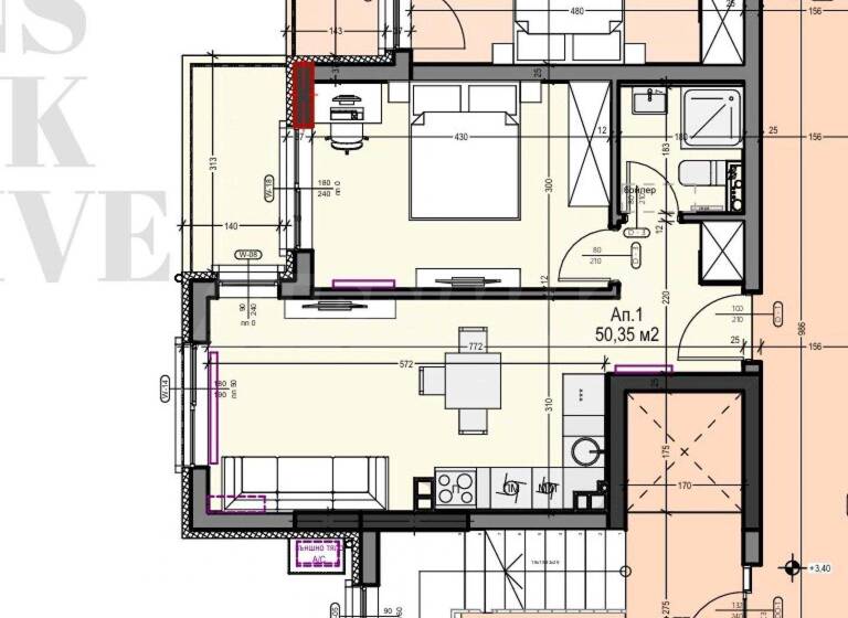 Studio zum Kauf 156.083 € 2 Zimmer 58,3 m² Sofia