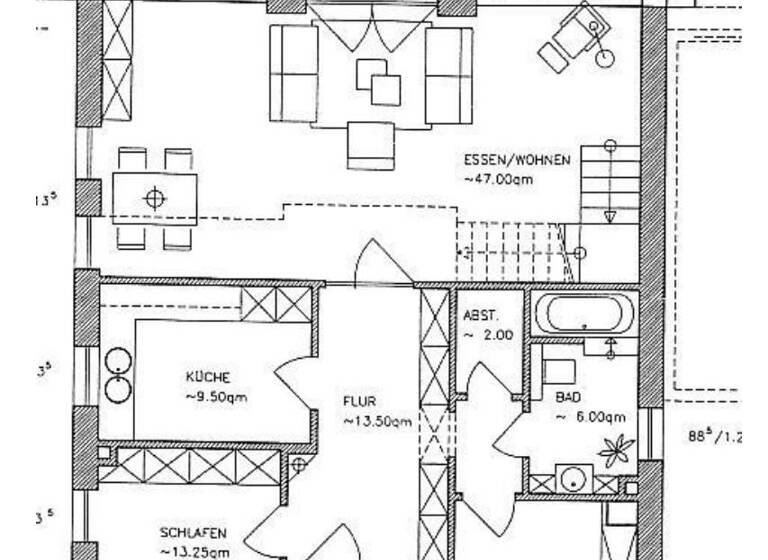 Maisonette zur Miete 1.625 € 5 Zimmer 130 m² 1. Geschoss frei ab sofort Kirchfeldstr. 9 Homberg Ratingen 40882