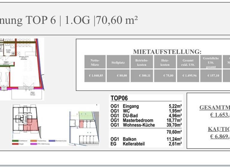 Wohnung zum Kauf 325.800 € 2,5 Zimmer 70,1 m² Langenlebarn-Oberaigen 3425
