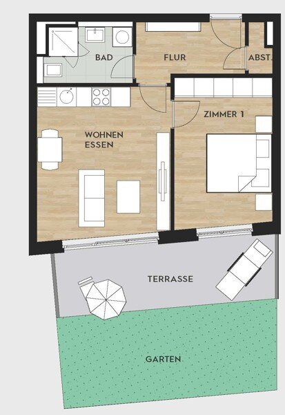 Wohnung zur Miete 695 € 2 Zimmer 51,8 m²<br/>Wohnfläche 01.02.2025<br/>Verfügbarkeit Kohlensiepenstraße 36 Schüren-Alt Dortmund-Schüren 44269