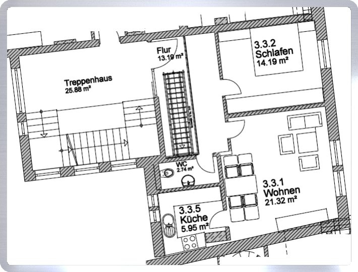 Wohnung zur Miete 710 € 4 Zimmer 100,8 m²<br/>Wohnfläche 3.<br/>Geschoss ab sofort<br/>Verfügbarkeit Mittweida Mittweida 09648