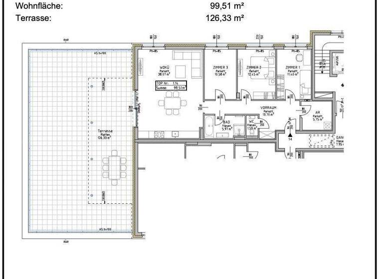 Wohnung zum Kauf - Erstbezug provisionsfrei 1.248.000 € 4 Zimmer 99,5 m² Korneuburg 2100
