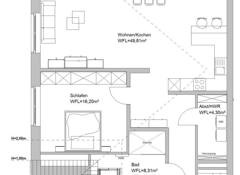 Wohnung zum Kauf - Neubau provisionsfrei 538.000 € 3 Zimmer 121,5 m²<br/>Wohnfläche Dachgeschoss, 2.<br/>Geschoss Drensteinfurt Drensteinfurt 48317