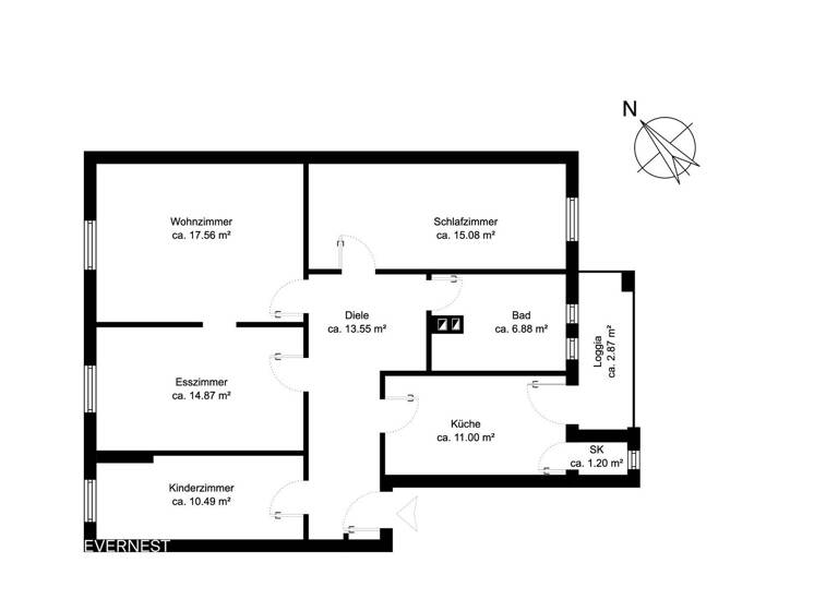 Wohnung zum Kauf 320.000 € 4 Zimmer 93,5 m² 3. Geschoss Markkleeberg 04416