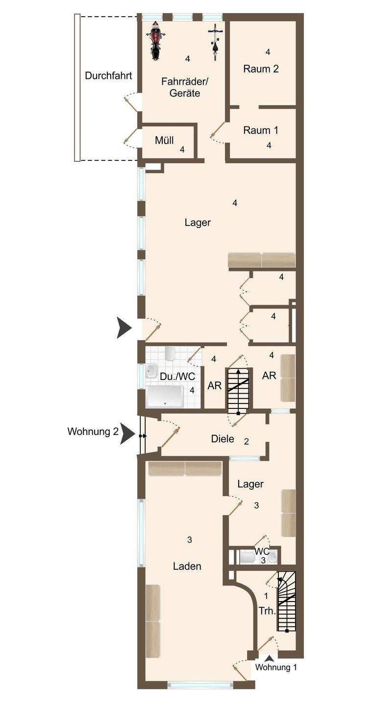 Immobilie in Holdorf - Wohn- Geschäftshaus mit separatem Einfamilienhaus in Holdorf - Bild 2
