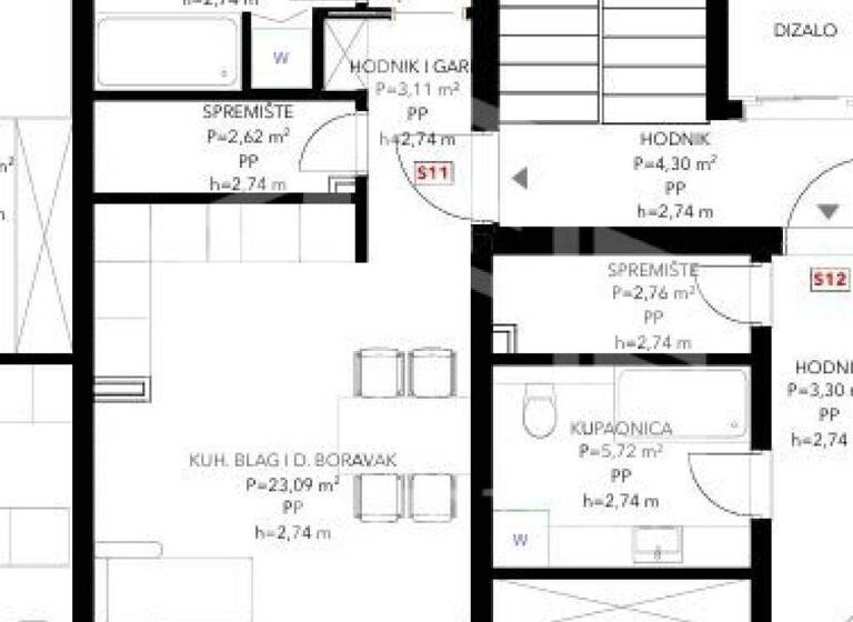 Wohnung zum Kauf 254.421 € 4 Zimmer 71 m² 1. Geschoss Okrug