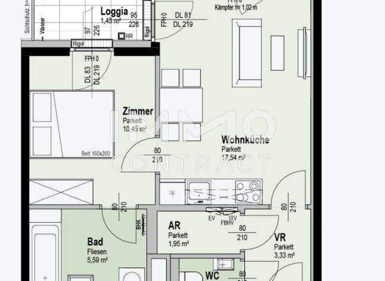 Wohnung zum Kauf - Erstbezug 273.600 € 2 Zimmer 41,7 m² 3. Geschoss Wien 1210