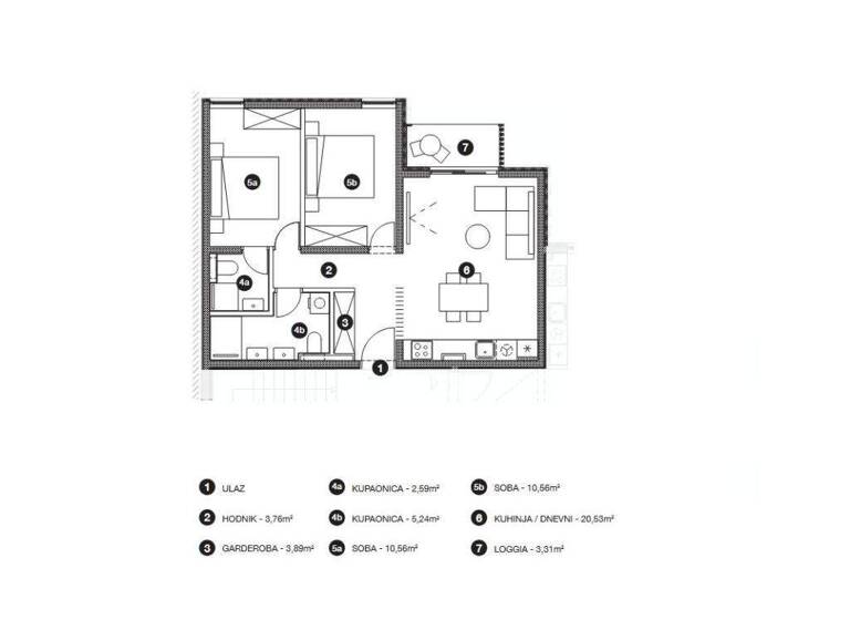 Wohnung zum Kauf 238.000 € 2 Zimmer 57 m² Hvar