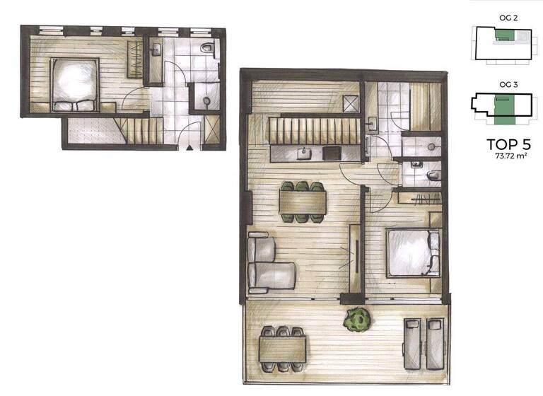 Wohnung zum Kauf - Erstbezug 408.840 € 3 Zimmer 73,7 m² Öblarn 8960