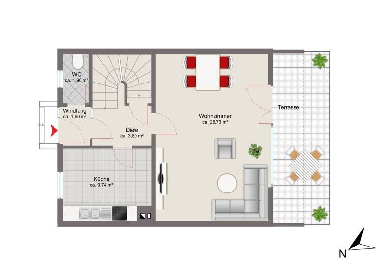 Reihenmittelhaus zum Kauf 780.000 € 5,5 Zimmer 134,1 m² 218 m² Grundstück Eichenau 82223