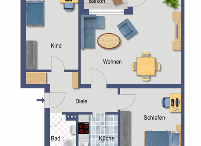 Wohnung zum Kauf 205.000 € 3 Zimmer 72 m² 2. Geschoss Hennef 53773