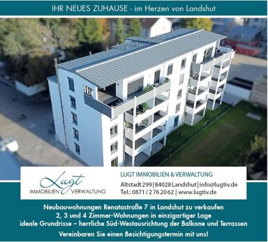 Terrassenwohnung zum Kauf provisionsfrei 714.900 € 3 Zimmer 95,6 m² EG frei ab sofort Renatastraße 7 Nikola Landshut 84034