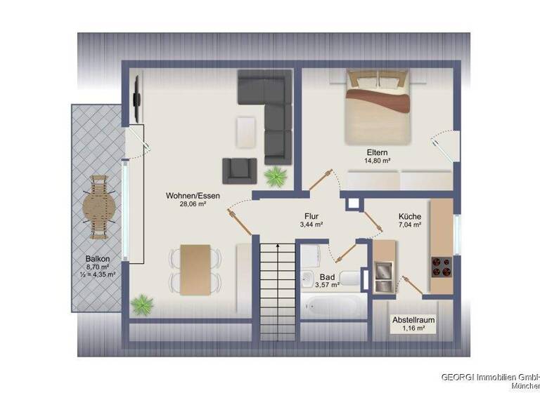 Wohnung zum Kauf 350.000 € 2,5 Zimmer 65 m² 3. Geschoss Kirchheim Kirchheim bei München 85551