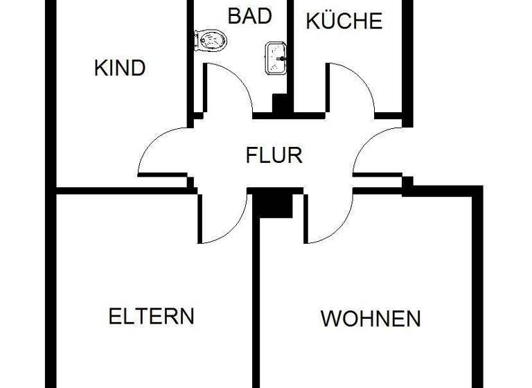 Wohnung zur Miete 419 € 2 Zimmer 56,5 m² 1. Geschoss Eppmannsweg 5 Hassel Gelsenkirchen 45896