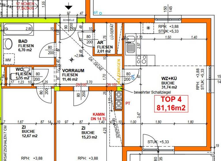 Wohnung zum Kauf 178.552 € 3 Zimmer 81,2 m² 1. Geschoss frei ab sofort Am Weißen Kreuz Kirnberg an der Mank 3241