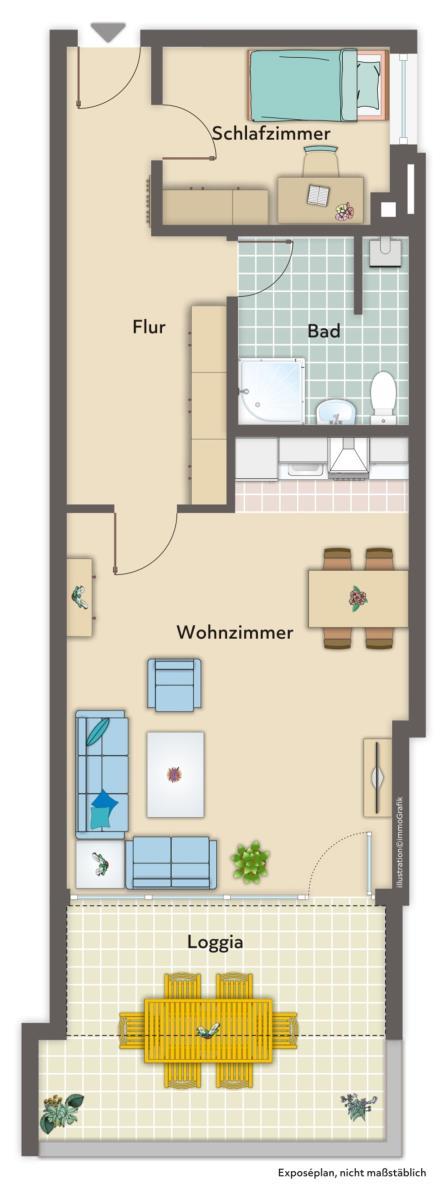 Wohnung zum Kauf 498.000 € 1,5 Zimmer 60,4 m²<br/>Wohnfläche Othmarschen Hamburg 22605