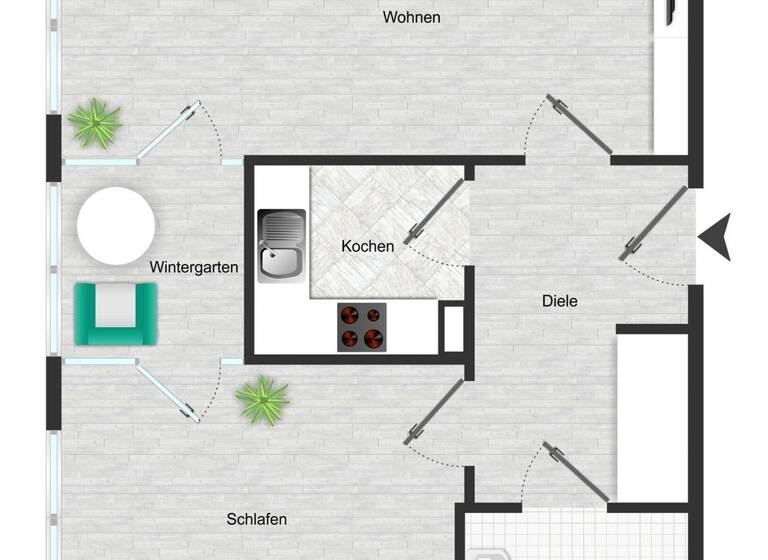 Wohnung zum Kauf 144.000 € 2 Zimmer 52,5 m²<br/>Wohnfläche 4.<br/>Geschoss Reudnitz-Thonberg Leipzig 04317