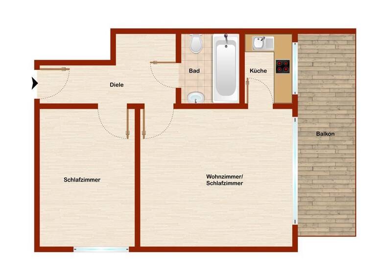 Wohnung zum Kauf 295.000 € 2 Zimmer 42 m² Borkum 26757