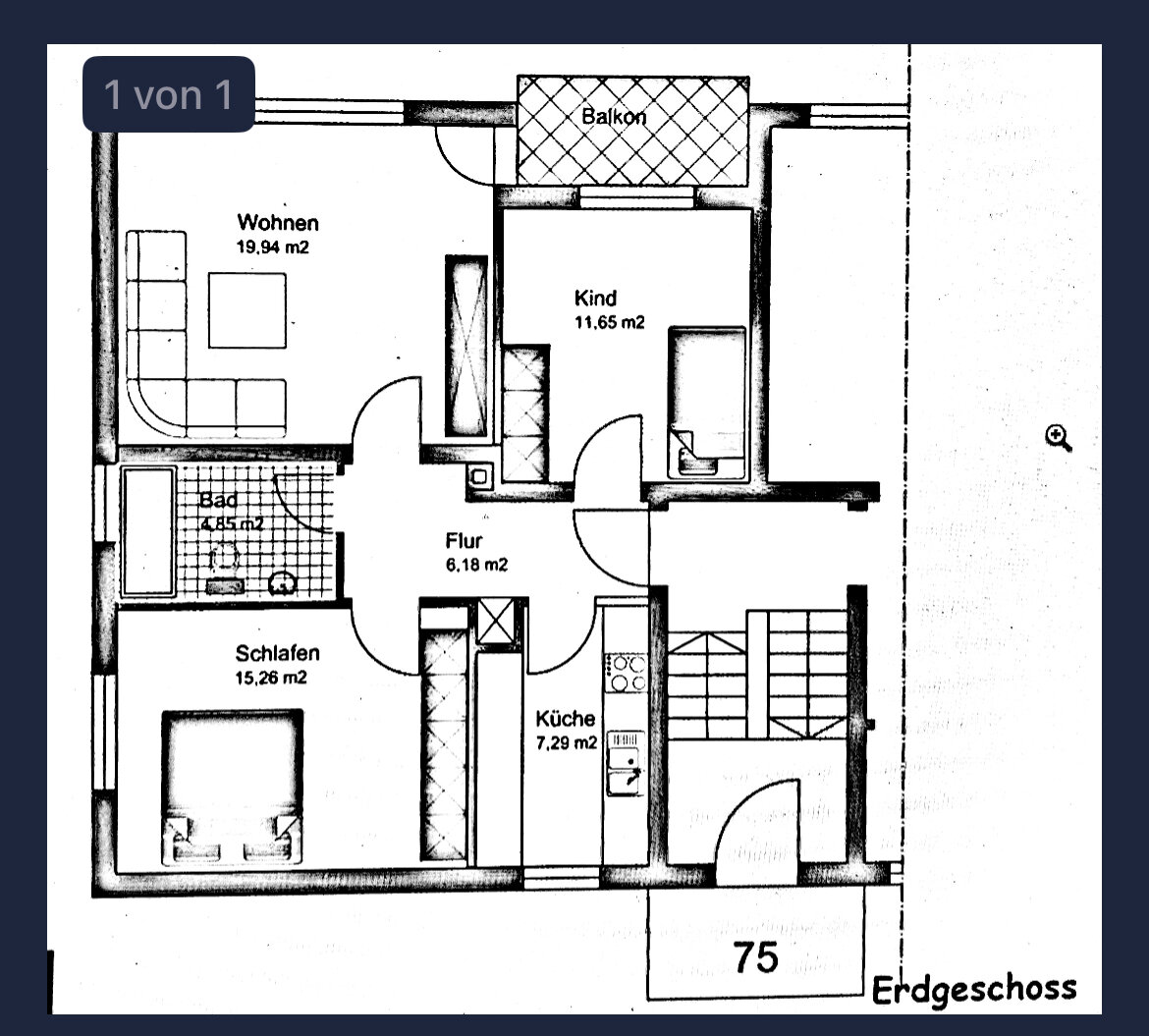 Wohnung zur Miete 560 € 3 Zimmer 68 m²<br/>Wohnfläche EG<br/>Geschoss Friedrich List Straße 14 Meßstetten Meßstetten 72469