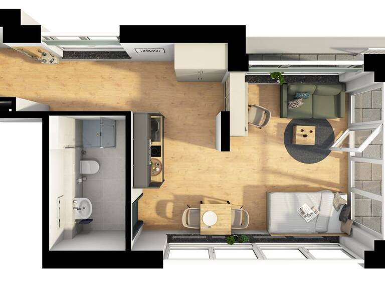 Studio zur Miete Wohnen auf Zeit 829 € 1 Zimmer 46 m² frei ab sofort Karlstraße 23 Innenstadt Heidenheim an der Brenz 89518