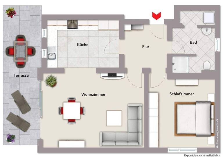 Wohnung zum Kauf 217.000 € 2 Zimmer 57,2 m² EG Oberweier Ettlingen / Oberweier 76275