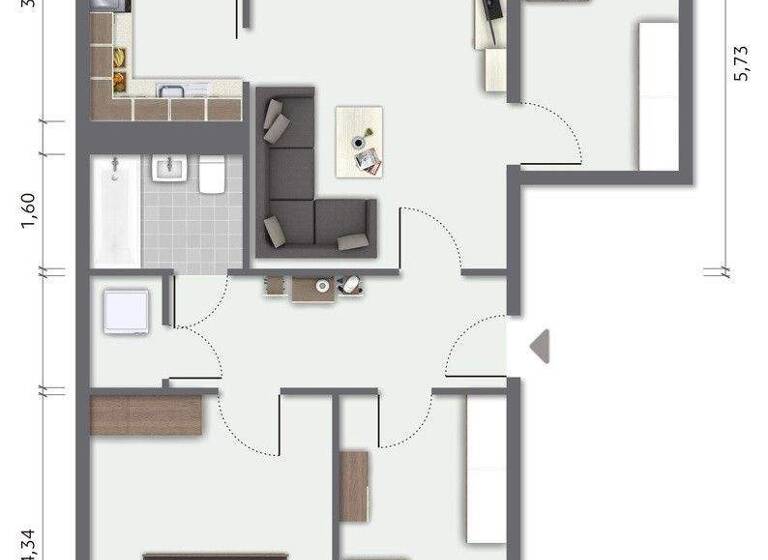 Wohnung zur Miete 679 € 4 Zimmer 80 m² EG frei ab sofort Erich-Mühsam-Straße 14a Bieblach Gera 07546