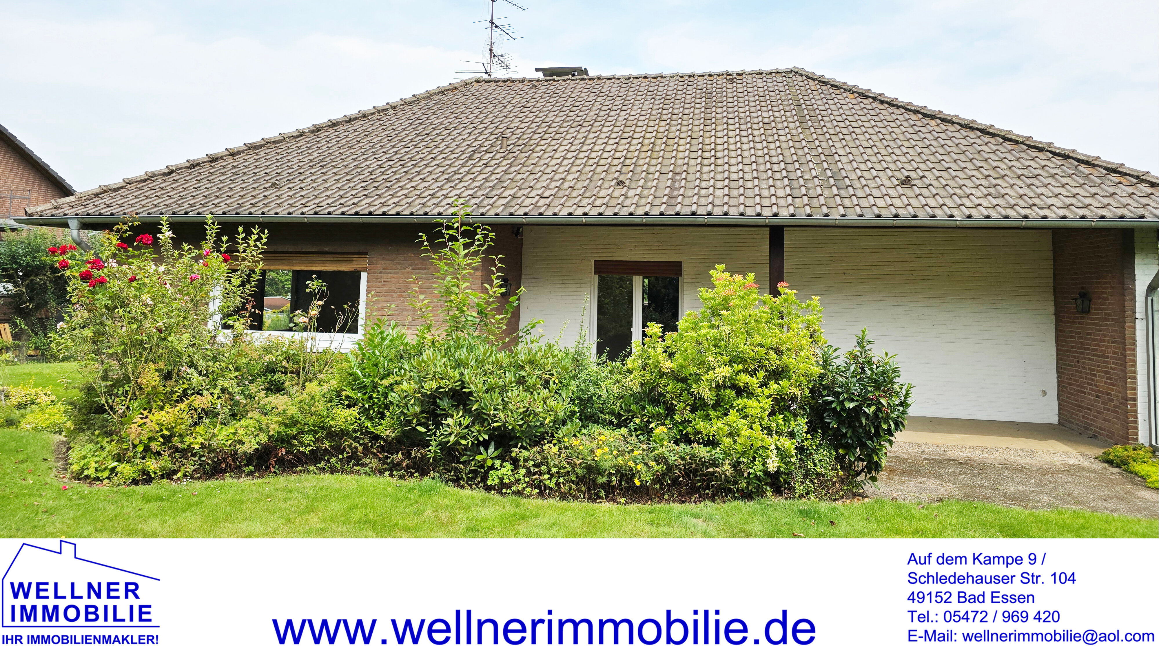 Bungalow zum Kauf 459.000 € 4 Zimmer 120 m²<br/>Wohnfläche 996 m²<br/>Grundstück ab sofort<br/>Verfügbarkeit Im Weidengrund 9 Bad Essen Bad Essen 49152