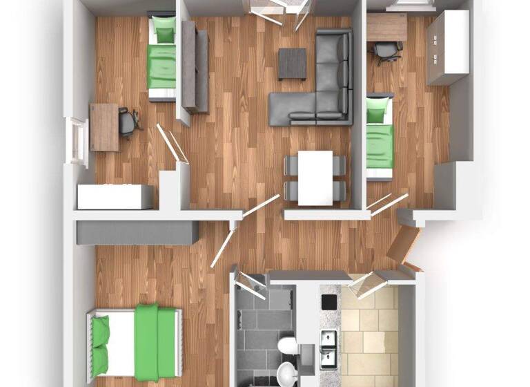 Wohnung zur Miete 520 € 4 Zimmer 69,3 m² 4. Geschoss frei ab 01.06.2026 Theodor-Neubauer-Straße 30 Damaschkestraße Halle (Saale) 06130