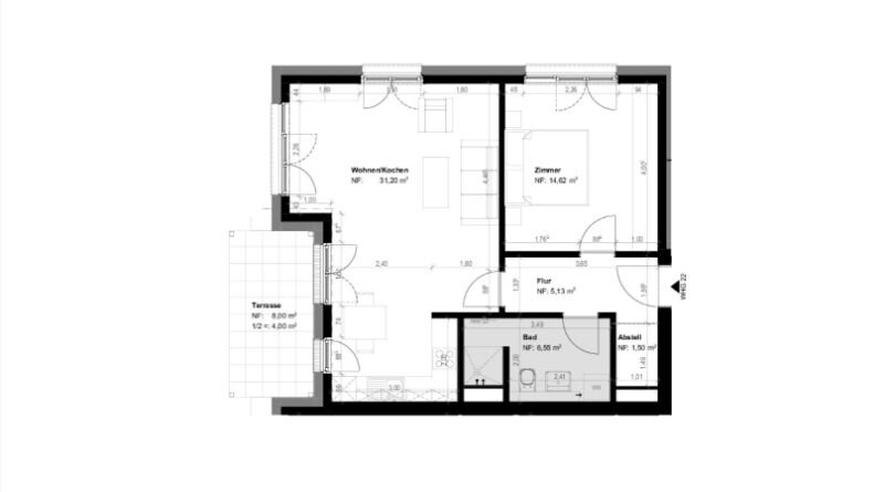 Wohnung zur Miete 1.009 € 2 Zimmer 63 m²<br/>Wohnfläche EG<br/>Geschoss Glojenbarg 33 Garstedt Norderstedt 22848