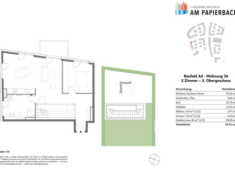 Wohnung zum Kauf - Neubau provisionsfrei 699.900 € 2 Zimmer 95,9 m²<br/>Wohnfläche Dachgeschoss, 3.<br/>Geschoss Landsberg Landsberg am Lech 86899