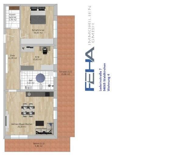 Wohnung zum Kauf als Kapitalanlage geeignet 323.000 € 3 Zimmer 97,8 m²<br/>Wohnfläche Waldkirchen Waldkirchen 94065