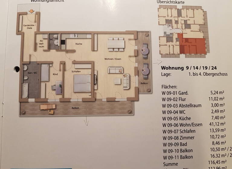 Wohnung zur Miete 1.050 € 3 Zimmer 112,9 m² 1. Geschoss frei ab 15.07.2027 Columbiastraße 20 Bad Kissingen 97688