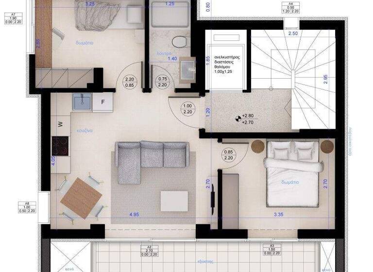 Studio zum Kauf 235.000 € 3 Zimmer 69 m² 1. Geschoss Thessaloniki