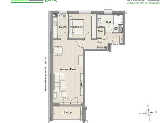 Wohnung zum Kauf - Erstbezug provisionsfrei als Kapitalanlage geeignet 637.900 € 2 Zimmer 72,2 m² Kirchenstraße 2 Gröbenzell 82194
