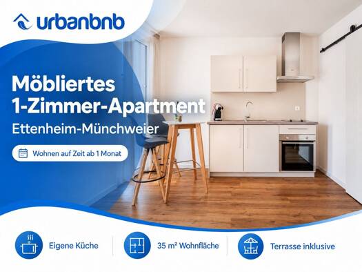 Wohnung zur Miete auf Zeit 810 € 1 Zimmer 35 m² frei ab 01.01.2028 Hauptstraße Münchweier Ettenheim 77955