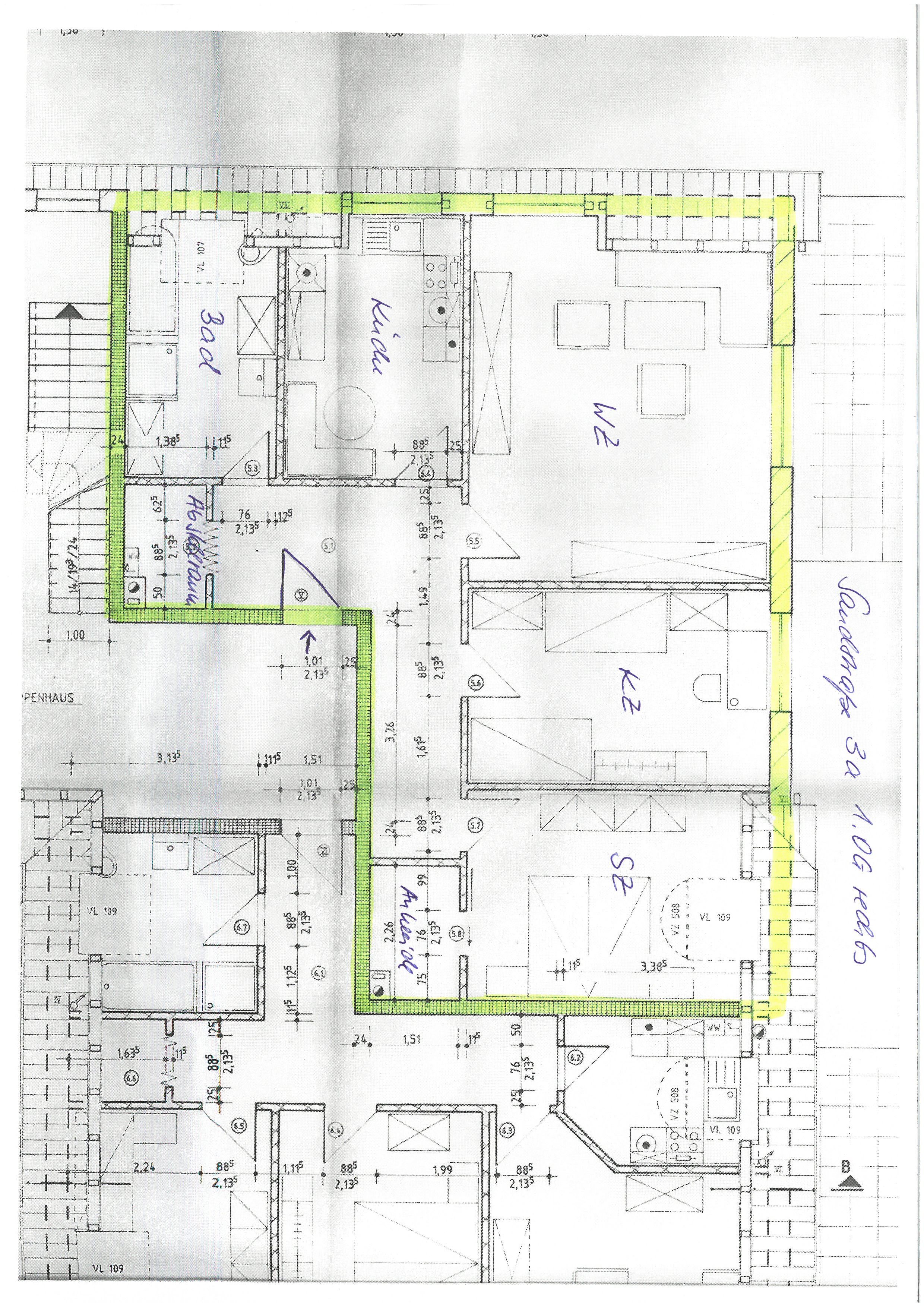 Wohnung zur Miete 832 € 3 Zimmer 98 m²<br/>Wohnfläche 1.<br/>Geschoss ab sofort<br/>Verfügbarkeit Sandstraße 3 a Bad Düben Bad Düben 04838