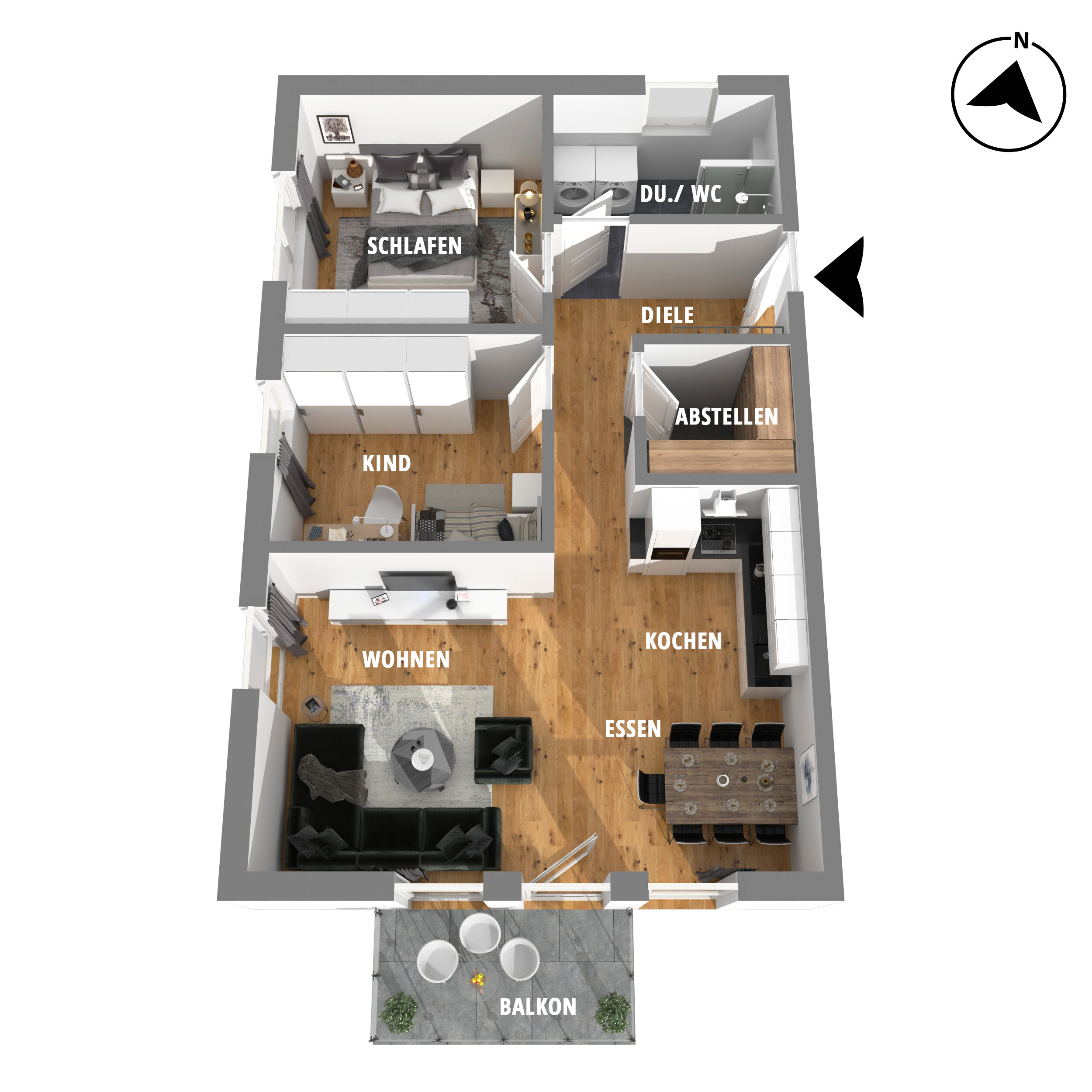 Wohnung zum Kauf 299.000 € 3 Zimmer 83 m²<br/>Wohnfläche 1.<br/>Geschoss ab sofort<br/>Verfügbarkeit Hachenburg 57627