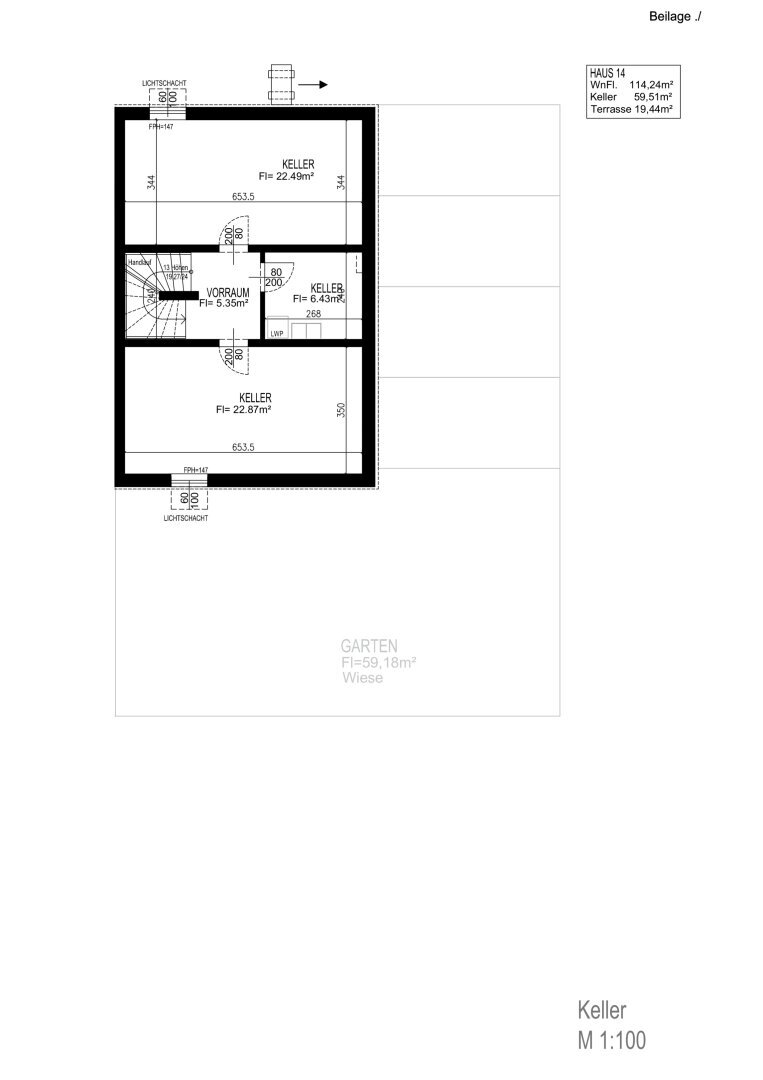 Doppelhaushälfte zum Kauf provisionsfrei 483.837 € 4 Zimmer 114,2 m²<br/>Wohnfläche Mühlbachgasse 18 Traiskirchen 2514