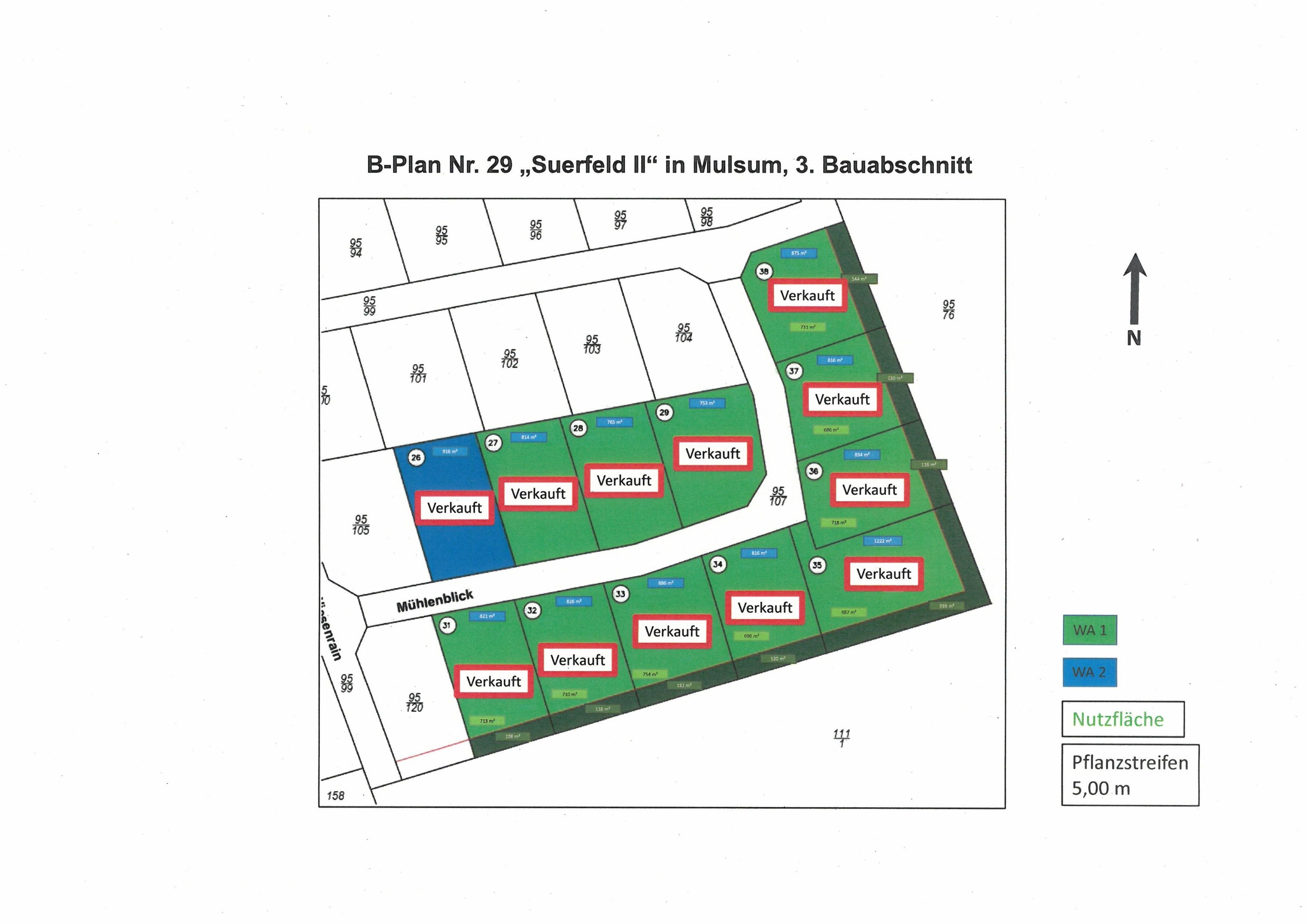 Grundstück zum Kauf provisionsfrei 95.625 € 765 m²<br/>Grundstück Mühlenblick Kutenholz Kutenholz 27449