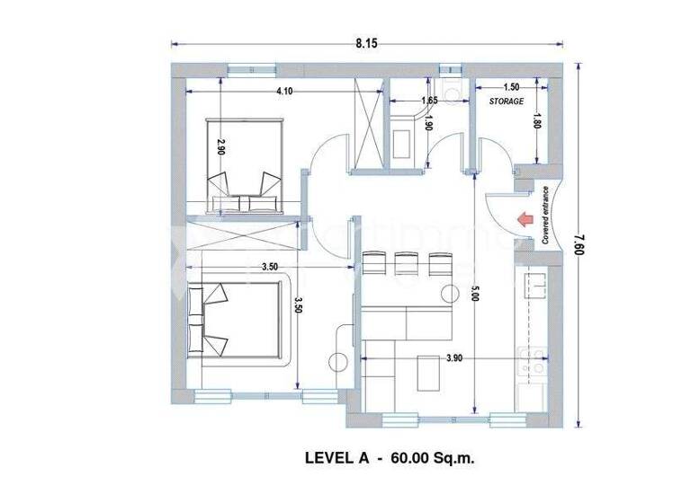 Studio zum Kauf 220.000 € 3 Zimmer 60 m² Myrties, Kalymnos 852 00