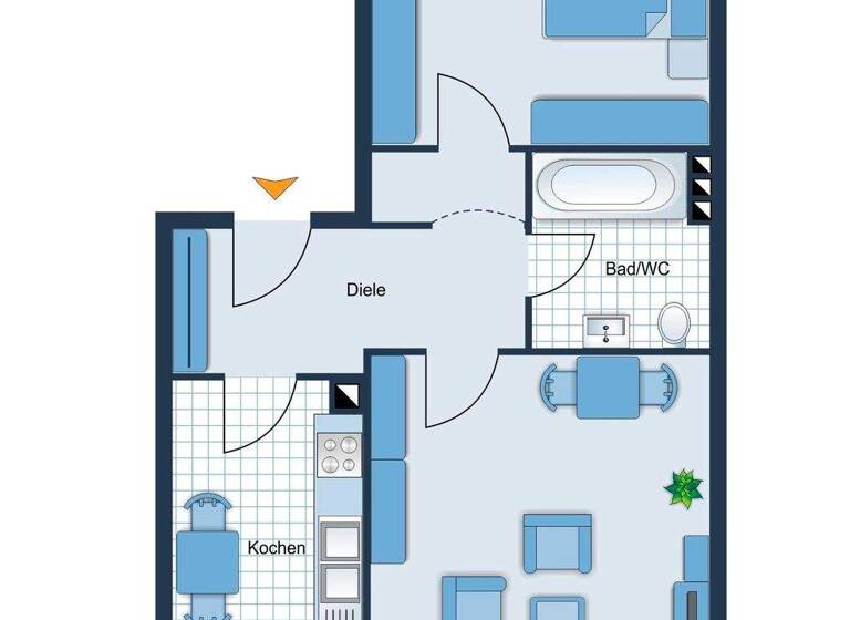 Wohnung zum Kauf 239.000 € 2 Zimmer 58,8 m² 2. Geschoss Hochzoll Augsburg / Hochzoll-Nord 86163